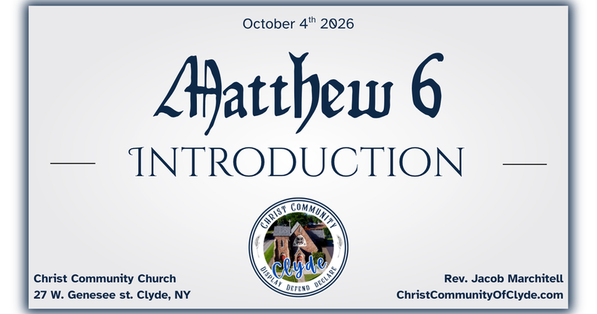 Introduction to Matthew 6